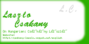 laszlo csakany business card